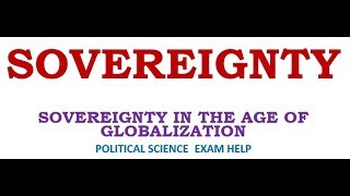 SOVEREIGNTY IN THE AGE OF GLOBALIZATION [upl. by Schofield]