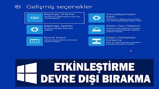 Windows 10 Kurtarma Seçeneklerini Etkinleştirme Devre Dışı Bırakma [upl. by Attekahs76]