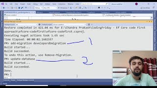 Entity framework core migrations to create database using Code First approach in net core [upl. by Lynelle]
