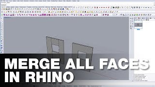 How to Merge All Faces in Rhino [upl. by Katina]