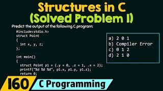 Structures in C Solved Problem 1 [upl. by Dorr]