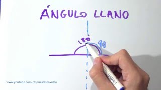 Qué es un ángulo llano  Cuál es definición dibujos y ejemplos [upl. by Aleka]