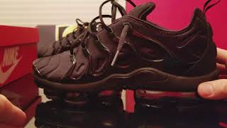 Nike Air Vapormax Plus Triple Black reviewon feet [upl. by Hurd951]