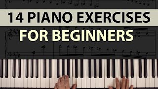 14 Easy Piano Exercises for Beginners Improve Your Technique [upl. by Enylrac754]