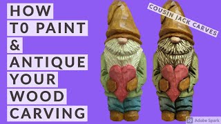 How to Paint amp Antique a Wood Carving [upl. by Jade584]