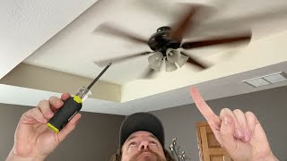 Ceiling Fan CLICKING Noise Easy Fix w Screwdriver [upl. by Ordep]