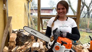 STIHL ms 400 cm chainsaw review [upl. by Ezequiel]