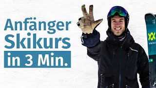 Anfänger Skikurs in 3 Minuten  Skifahren lernen [upl. by Nahbois]