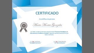 Ejemplo de certificado en Word [upl. by Sinnal]