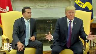 WATCH President Trump and Puerto Rico Governor Rossello speak in the Oval Office [upl. by Dotti]