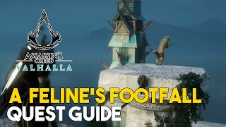 Assassins Creed Valhalla A Felines Footfall Quest Guide Cat Location [upl. by Oremoh]