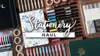 HUGE Stationery Haul Bullet Journal Supplies Markers amp Pens [upl. by Ardeed]