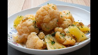 Coliflor con patatas al pimentón  Karlos Arguiñano [upl. by Leahciam]