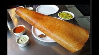 Crispy Masala Dosa recipe with Potato filling Red Chutney and White Chutney [upl. by Adnar]