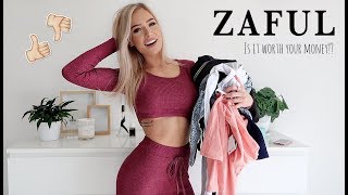 ZAFUL ACTIVEWEAR TRY ON HAUL  HONEST REVIEW [upl. by Smart]