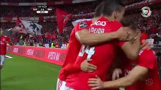 Goal  Golo Grimaldo Benfica 30 Braga Liga 1819 14 [upl. by Tarsuss554]