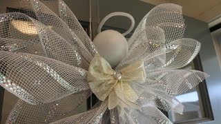 Deco Mesh Angel Tutorial  VERY easy and inexpensive [upl. by Pollock]