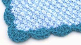 Crochet for Knitters  Scalloped Edge [upl. by Hanikahs]