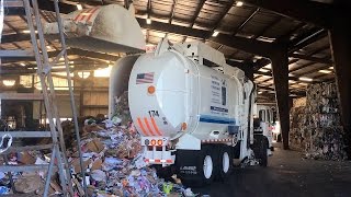 Recycle Trucks Unloading at the Recycling Center [upl. by Orly306]