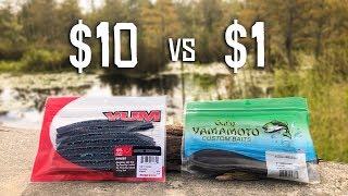 CHEAP vs EXPENSIVE Senko Fishing CHALLENGE Walmart [upl. by Ahsinar699]