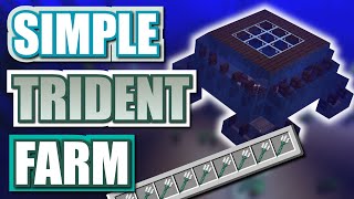 MINECRAFT EASY TRIDENT FARM 🐬 [upl. by Siderf]