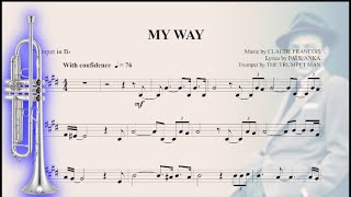 My Way Frank Sinatra  Bb Trumpet Sheet Music [upl. by Oiretule]