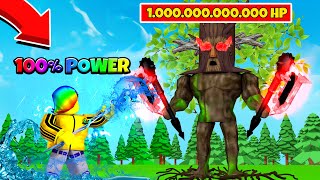 the NEW IMPOSSIBLE BOSS can only be beat with 100 POWER Roblox [upl. by Yatnoj43]