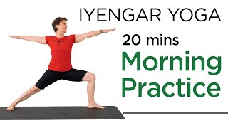 Iyengar Yoga for Beginners  Morning Practice [upl. by Zetnom]