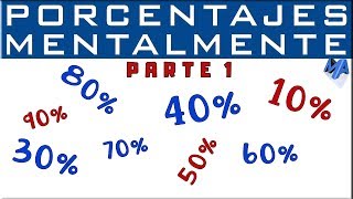 Cómo calcular el porcentaje sin calculadora  Parte 1 [upl. by Aehtna]