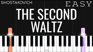 Shostakovich The Second Waltz  EASY Piano Tutorial [upl. by Egon296]