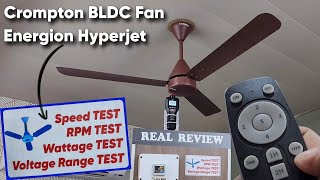 Crompton Energion Hyperjet BLDC Ceiling Fan Review  HighPerformance EnergySaving Fan [upl. by Ymmac909]