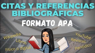 Citas y referencias bibliográficas APA ¿Wikipedia [upl. by Godfrey]