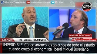 MONUMENTAL cruce entre Santiago Cúneo y el economista liberal Miguel Boggiano [upl. by Aihtnyc]