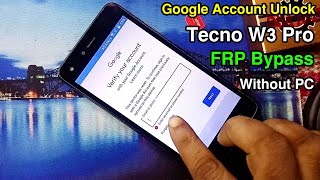 Tecno W3 Pro Frp Bypass  Tecno W3 Pro Google Account Unlock  Tecno W3 Pro FRP Unlock New Method [upl. by Haidej629]