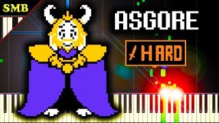 UNDERTALE  ASGORE  Piano Tutorial [upl. by Yojal]