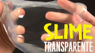 SLIME TRANSPARENTE  Receta sin borax almidon detergente [upl. by Ahseuqal]