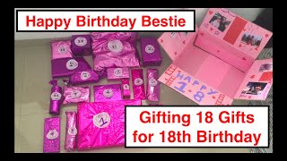 ✨Gifting My Best Friend 18 Gifts for her 18th Birthday💜 [upl. by Norahc]