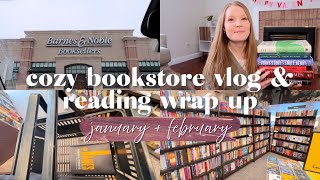 Cozy Bookstore Vlog amp Reading Wrap Up for January and February [upl. by Aitram268]