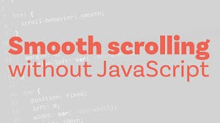 Smooth scrolling with one line of CSS [upl. by Digdirb]