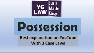 Possession  Explained in Hindi  Jurisprudence [upl. by Fitzsimmons722]