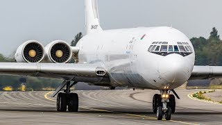 ILYUSHIN IL62  The Last IL62 Freighter worldwide  LANDING and DEPARTURE 4K RARE [upl. by Jeffery]