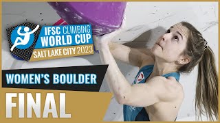 Womens Boulder final  Salt Lake City 2023 [upl. by Evannia]