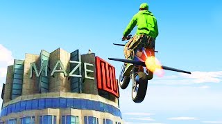 LAND ON MAZEBANK CHALLENGE GTA 5 Funny Moments [upl. by Aniv744]