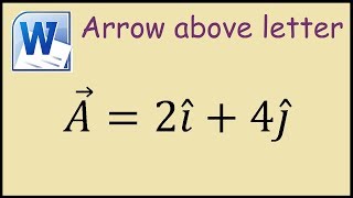 How to put an arrow above a letter in Microsoft Word [upl. by Liatrice]