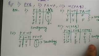 tautology discrete math  HINDI  by Niharika Panda [upl. by Kaazi]