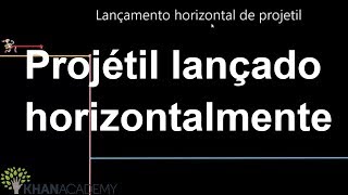 Projétil lançado horizontalmente  Fisica  Khan Academy [upl. by Alika]