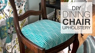 How to Reupholster Dining Chairs  DIY Tutorial [upl. by Ciryl]