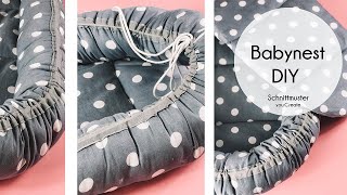 Babynest DIY  Babynestchen nähen  Babynest inkl Matratze [upl. by Yregerg]