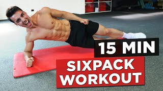 15 MIN SIXPACK WORKOUT NO EQUIPMENT BODYWEIGHT WORKOUT [upl. by Ylera335]