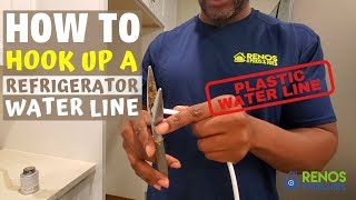 How to Hook Up Plastic Water Line to Refrigerator [upl. by Ocinemod]